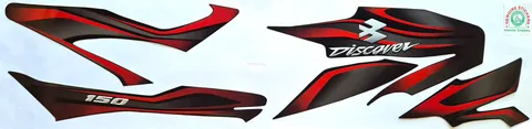 Bajaj Discover 150 Old Black Bike - Red Sticker — DISCOVER sticker Sri Lanka